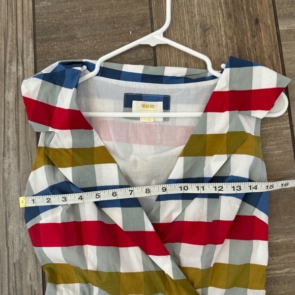 Anthropologie Maeve Cricket Club Big Gingham Check Plaid Dress Size 2 - Picture 11 of 13